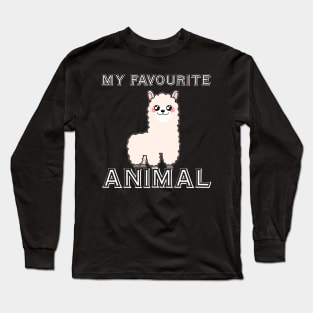 Cute Llama Favourite Animal Long Sleeve T-Shirt